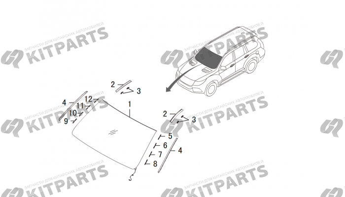Ветровое стекло Haval H9