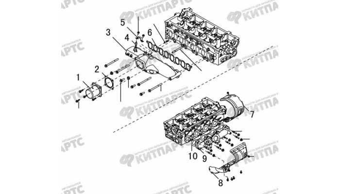 Впускной и выпускной коллекторы Great Wall Hover H5